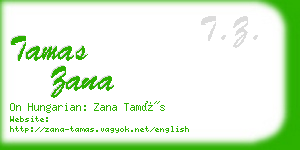 tamas zana business card